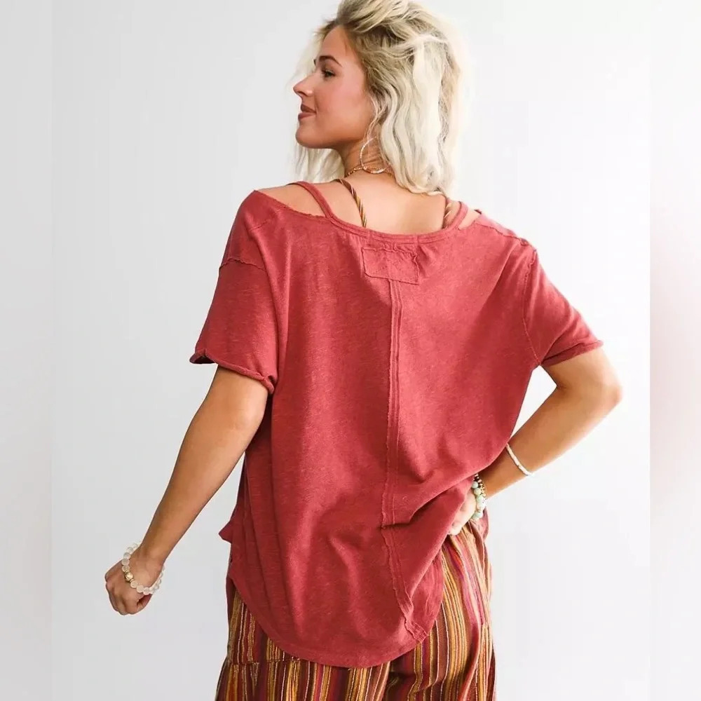 NWT We the Free (Free People) Linen Blend Over U Top Size XS - Picture 2 of 10